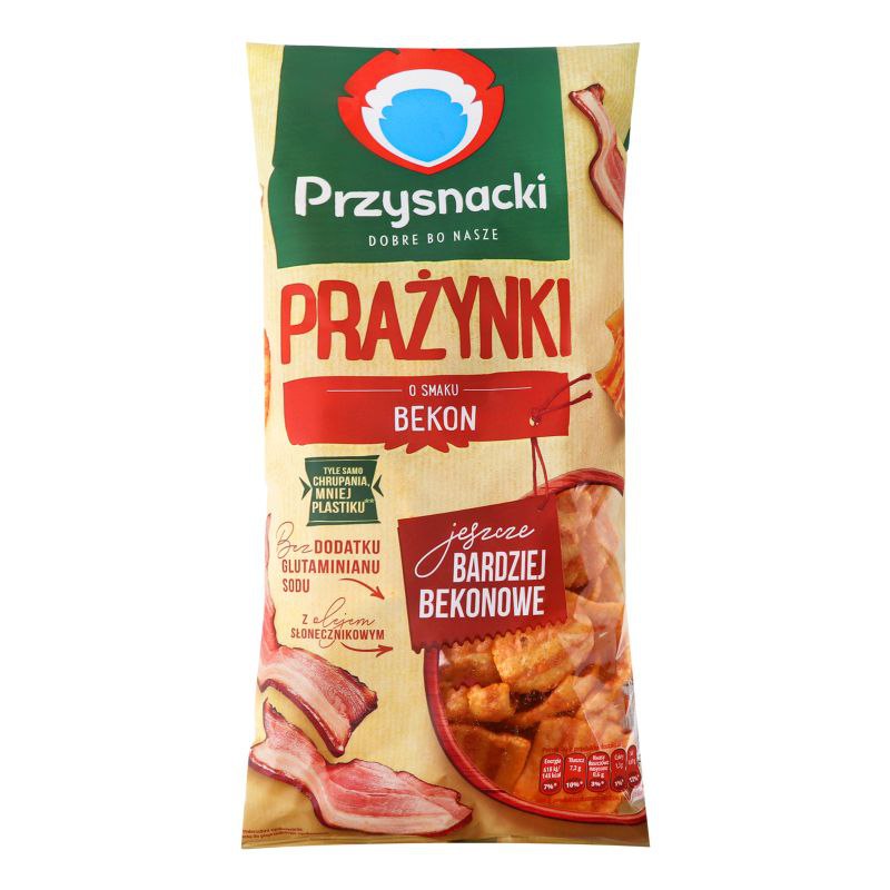 Снеки картопляно-пшеничні PRZYSNACKI зі смаком бекону new recipe 120г